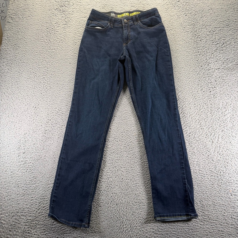 Lee Extreme‎ Comfort Jeans Womens 18 Blue Cotton Denim Straight Workwear Stretch
